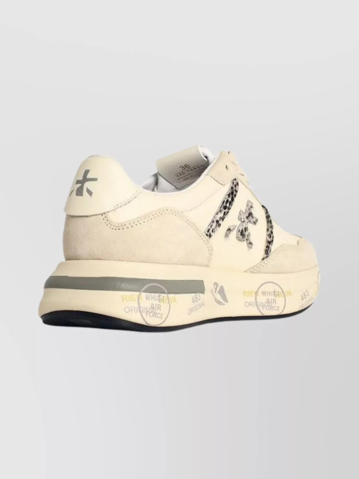 Premiata Cassie 7682 Leather Blend Low-Top Sneakers