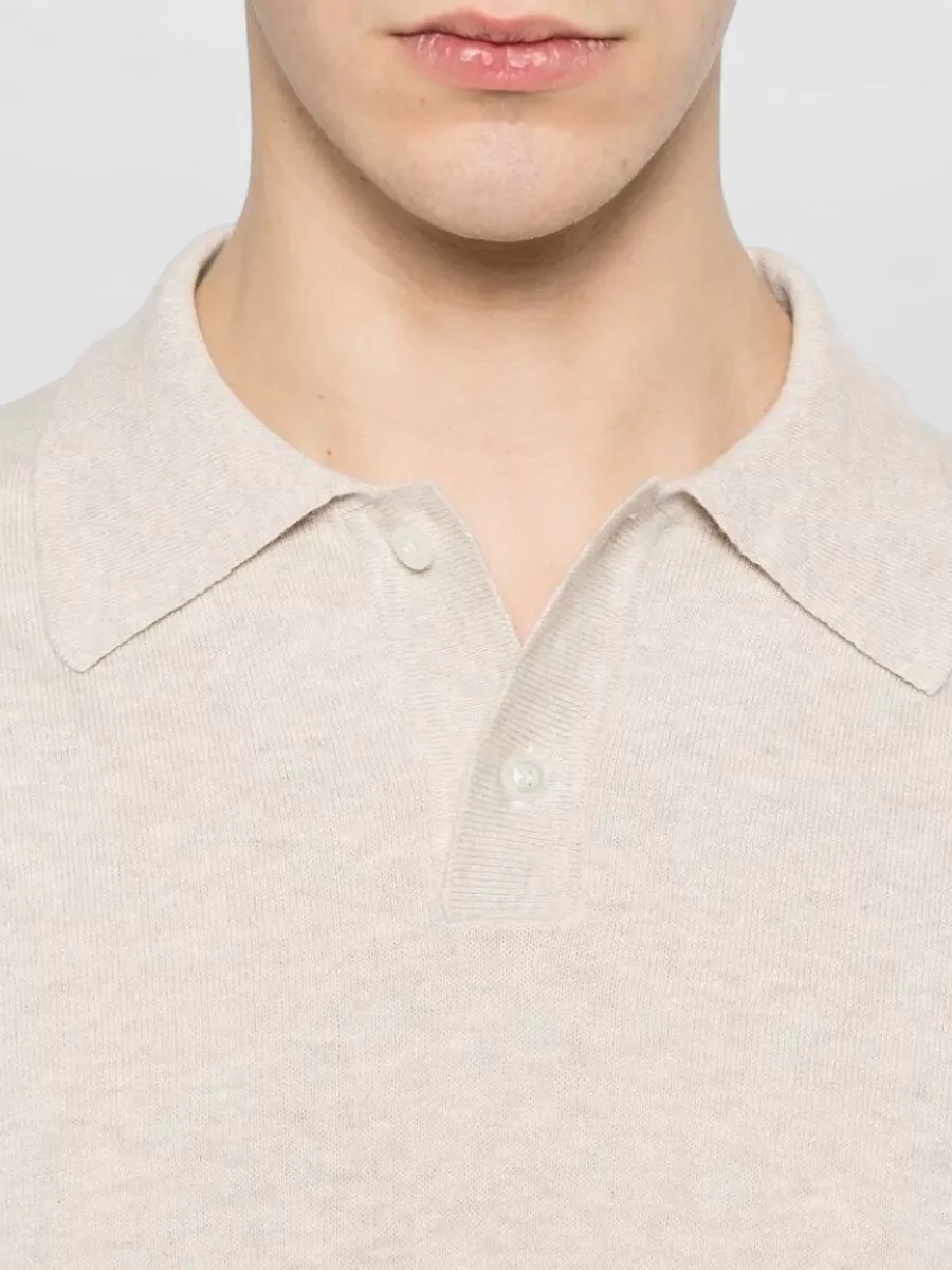 Woolrich Ribbed Knit Short-Sleeve Polo Shirt