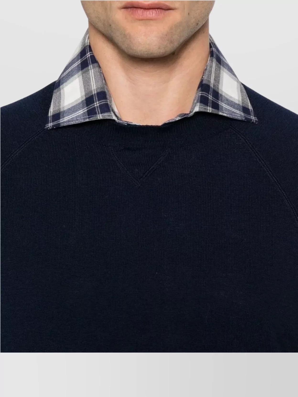 Eleventy Ribbed Crewneck Raglan Sweater With Long Sleeves