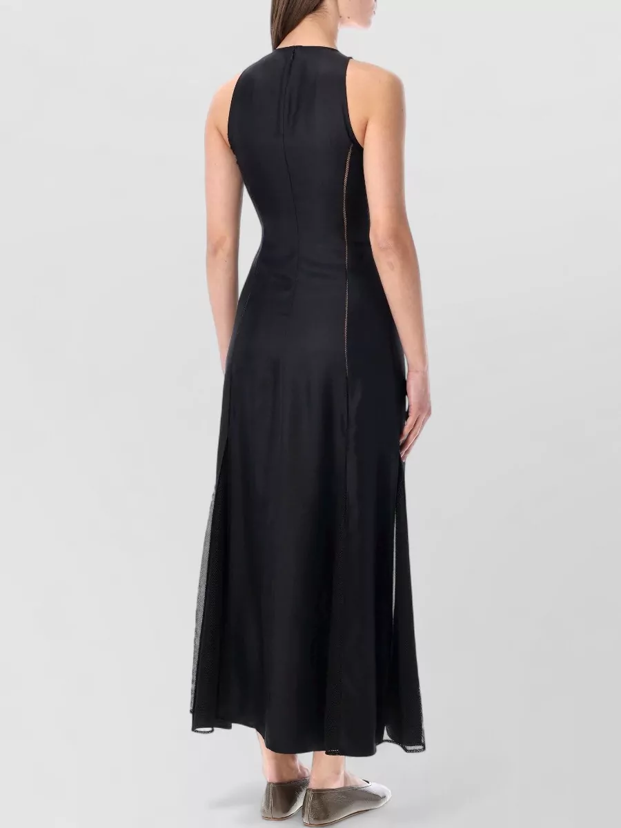 Loulou Silk Sleeveless Cutout Maxi Dress