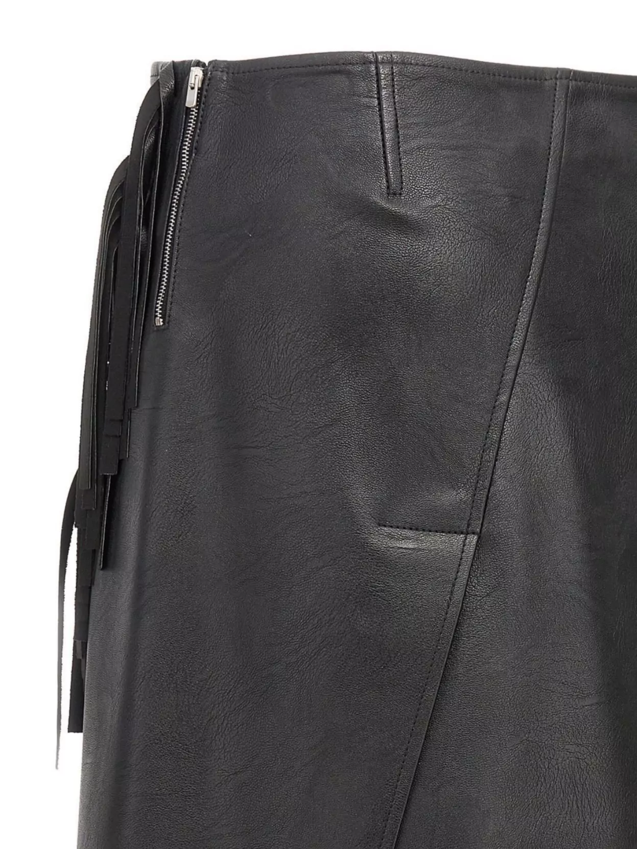 Stella Mccartney Fringed Alter Mat Skirt In Black
