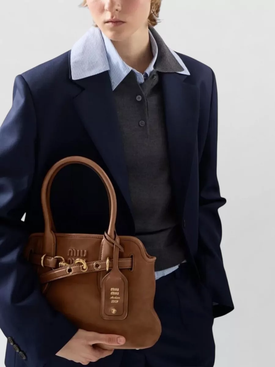 Miu Miu Aventure Nappa Leather Tote Bag Strap