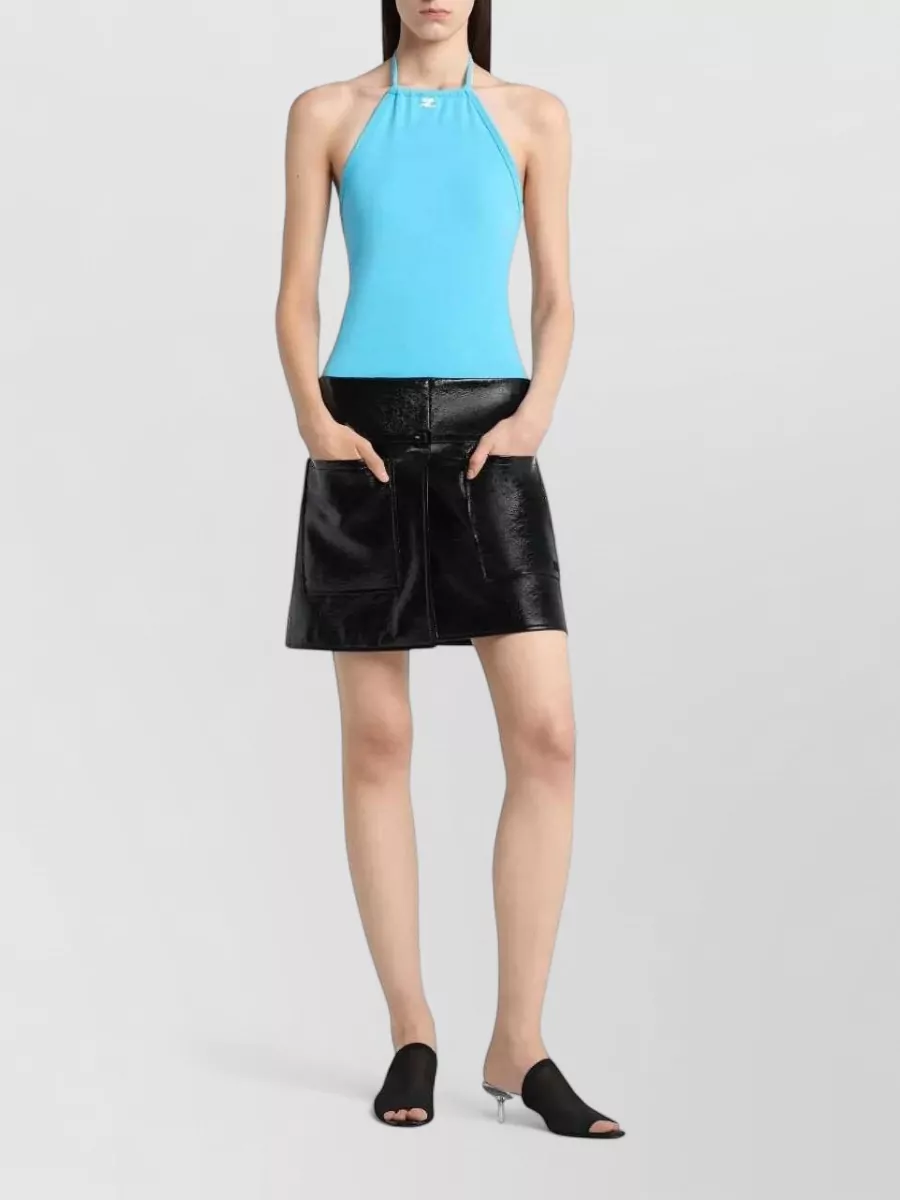 Courrèges Halterneck Cotton Tank Top