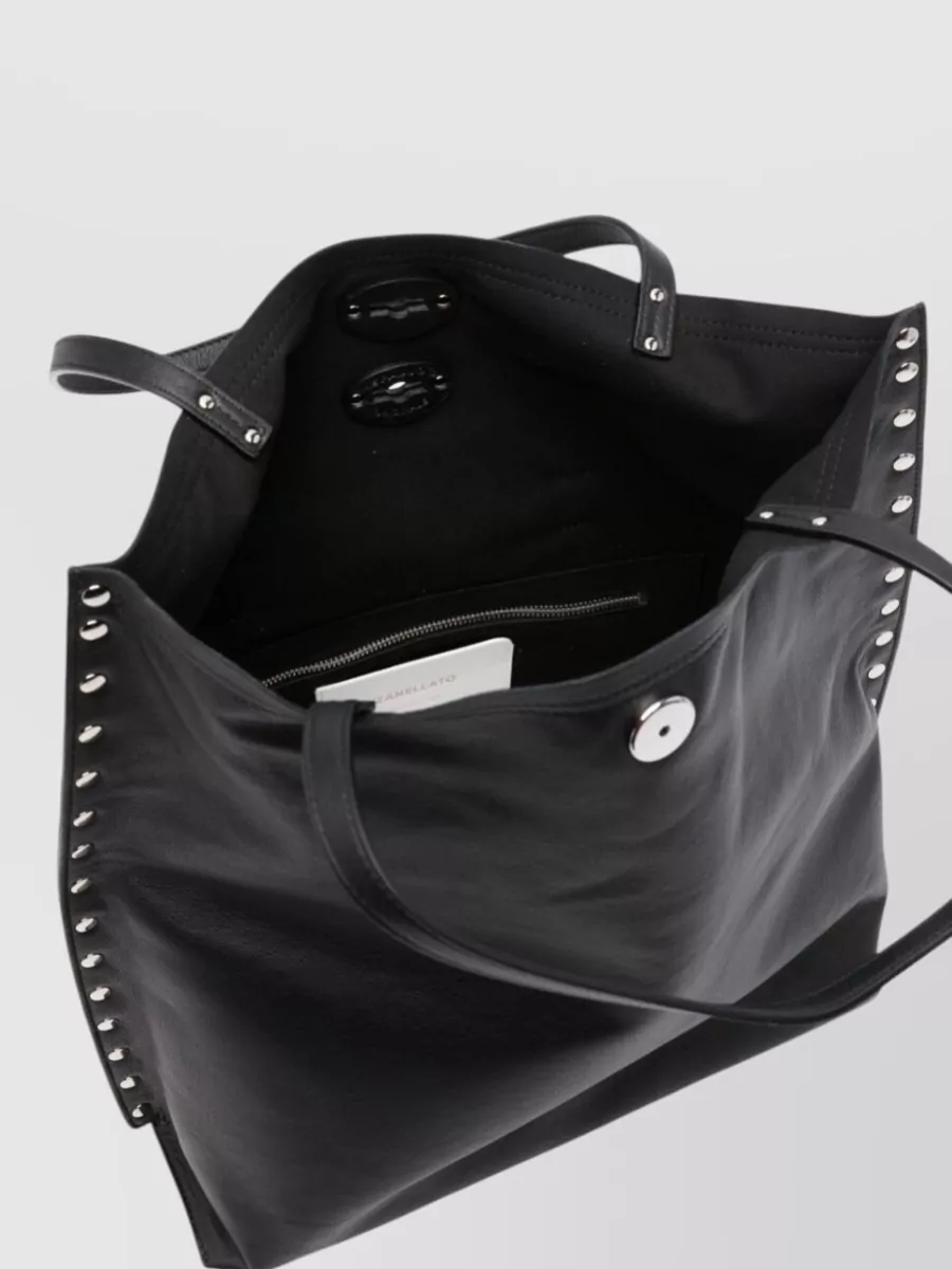Zanellato Leather Foldover Tote Bag