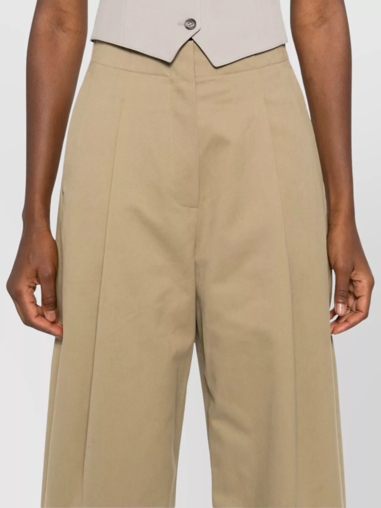 Studio Nicholson High-Waist Cotton Twill Wide-Leg Trousers