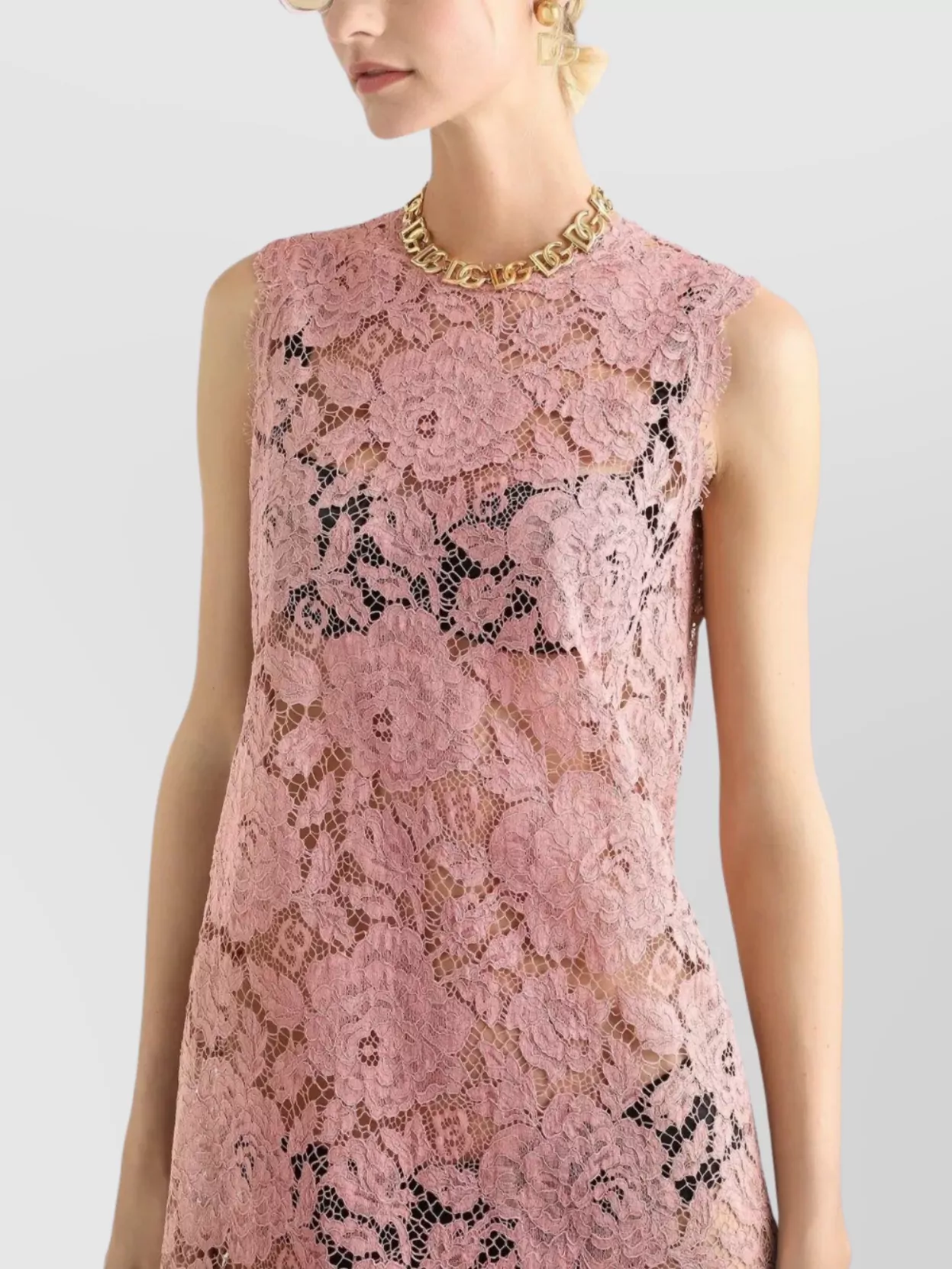Dolce&Gabbana Floral Lace Overlay Dress