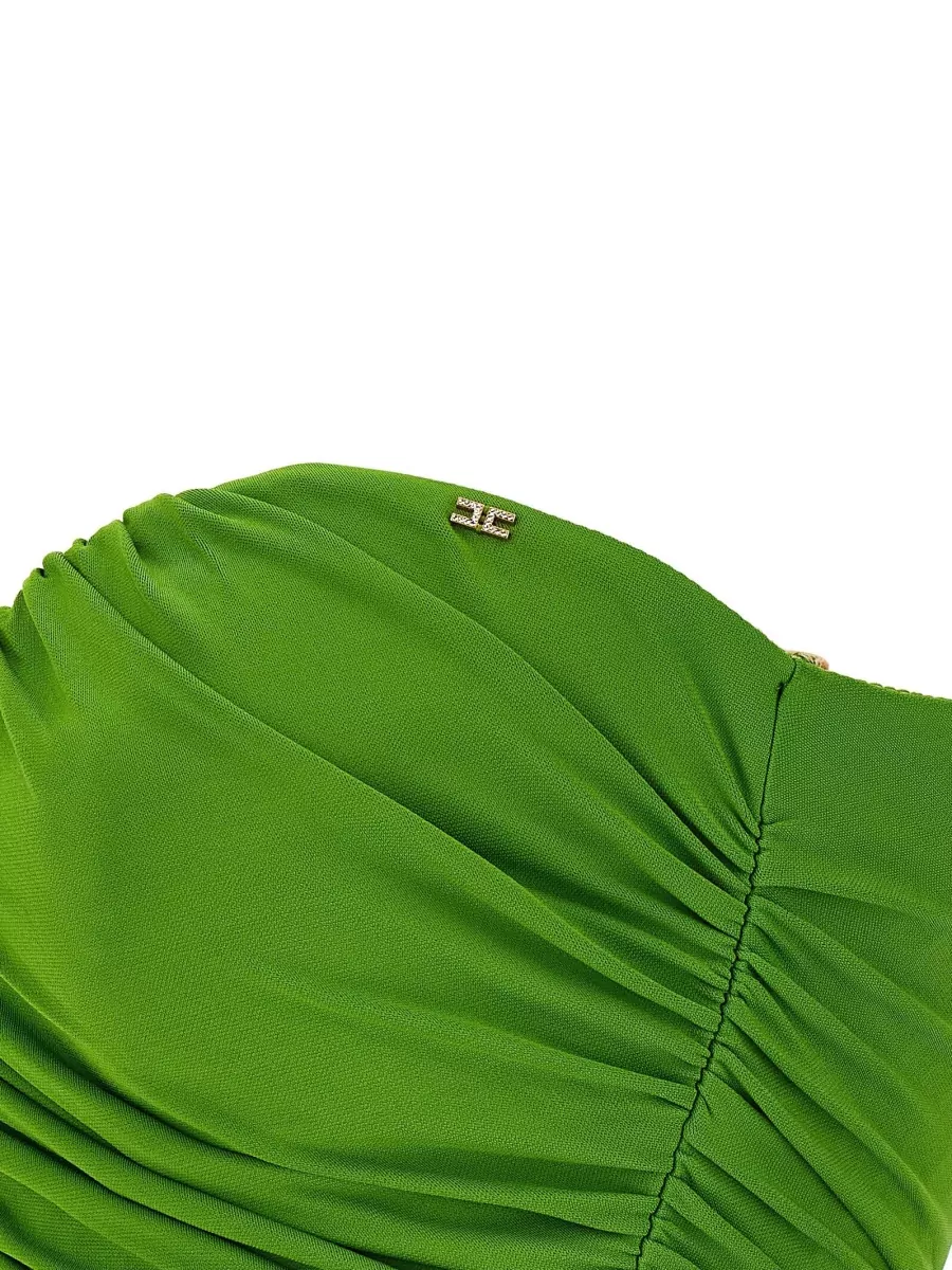 Elisabetta Franchi Sweetheart Neckline Strapless Ruched Mini Dress