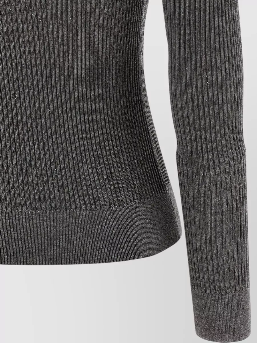 S Max Mara Silk Wool Ribbed Sweater