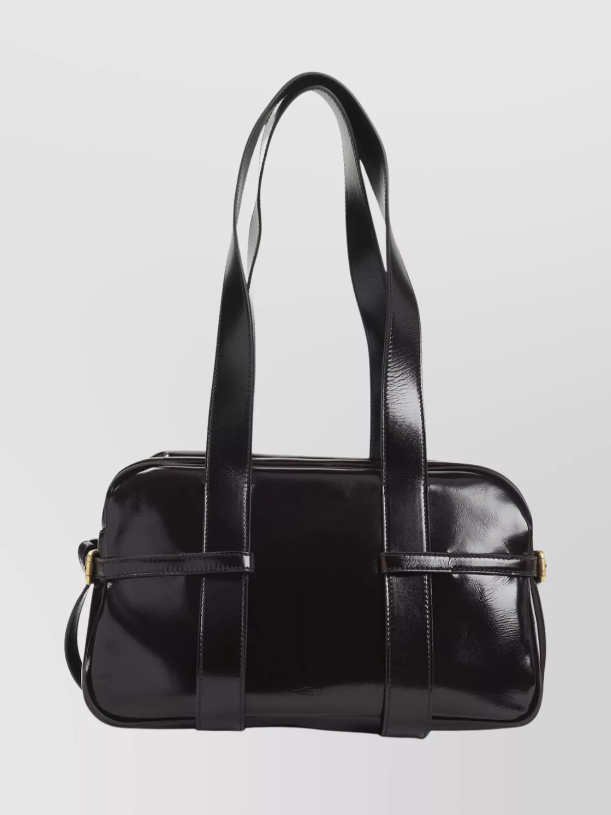 Dries Van Noten Ruby Red Leather Medium Bowling Shoulder Bag