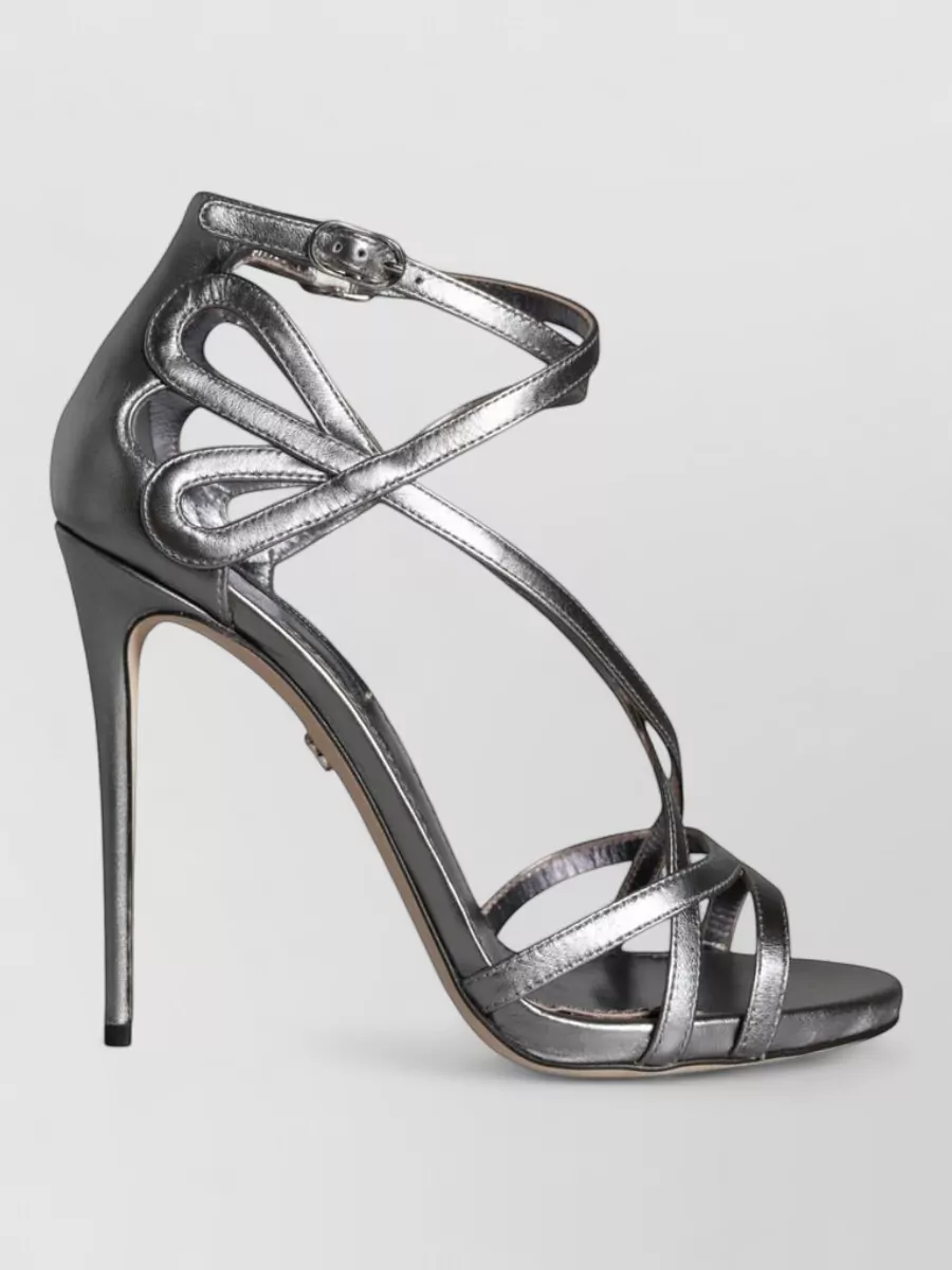 Dolce&Gabbana Leather Cutout Heeled Sandals