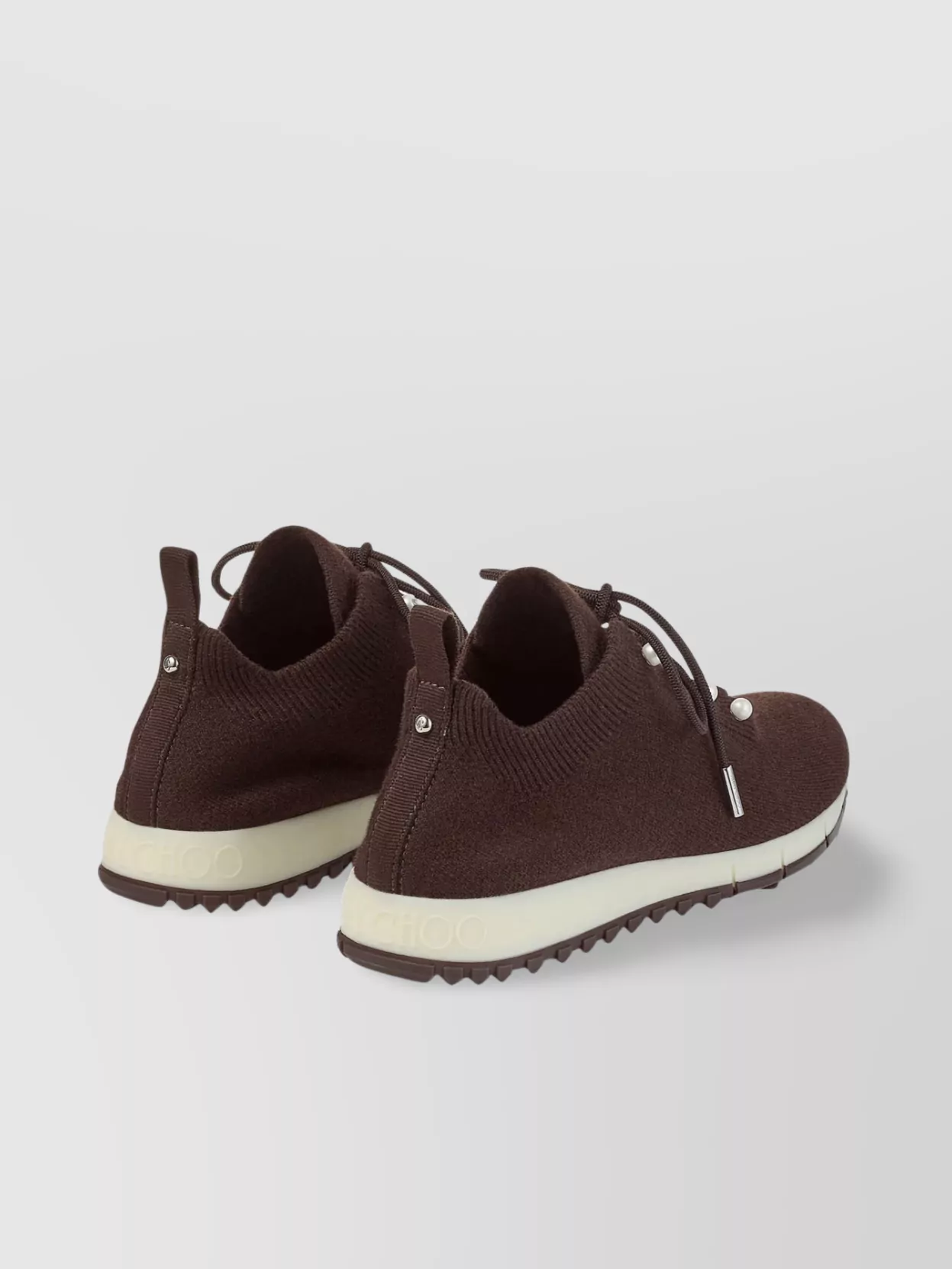 Jimmy Choo Knit Sneakers Pearl Embellishments