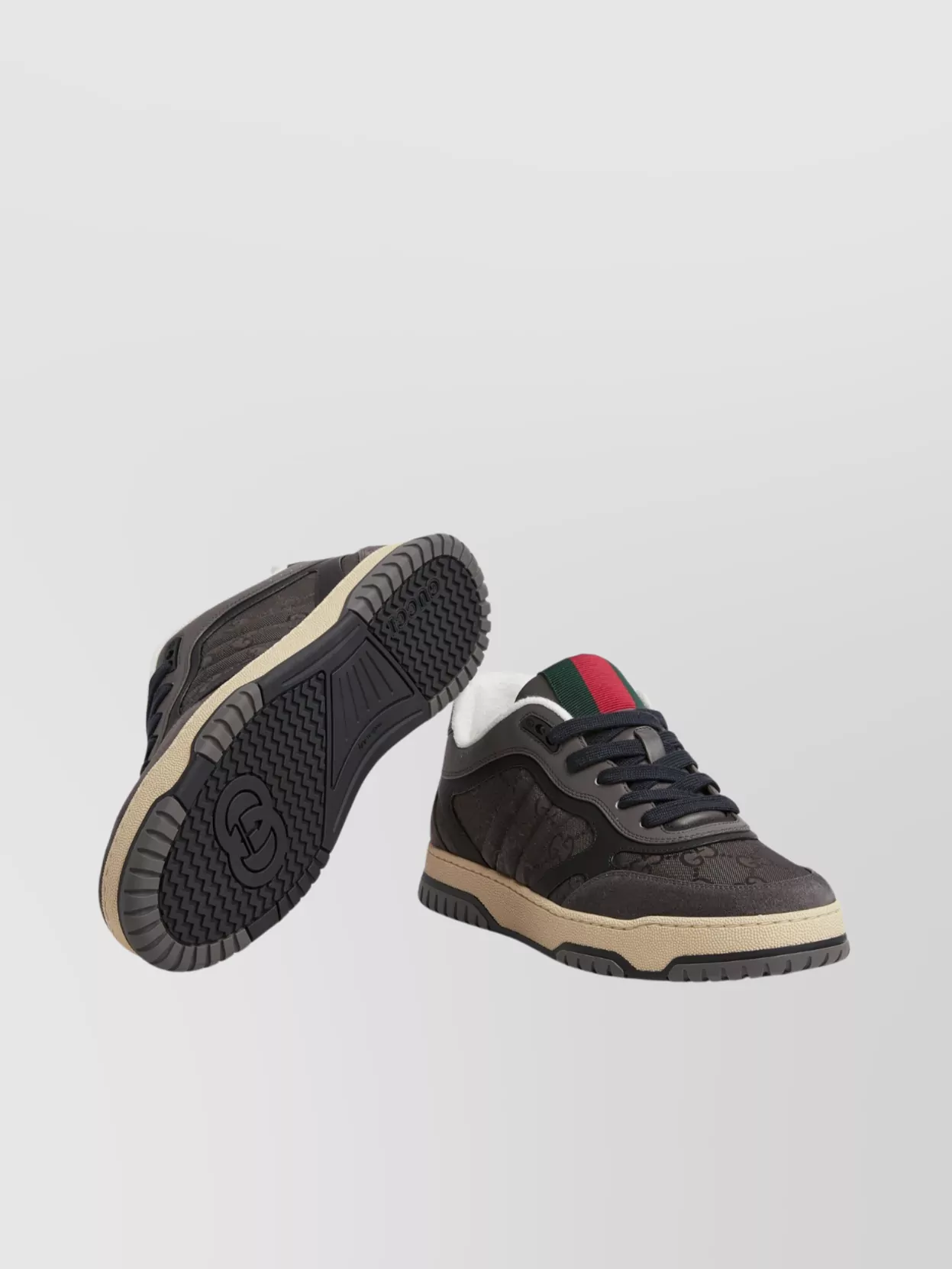 Gucci Interlocking G Suede Trim Sneakers