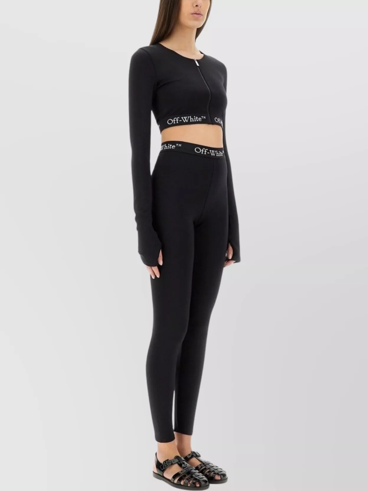 Off-White Logoed Band Cropped Top