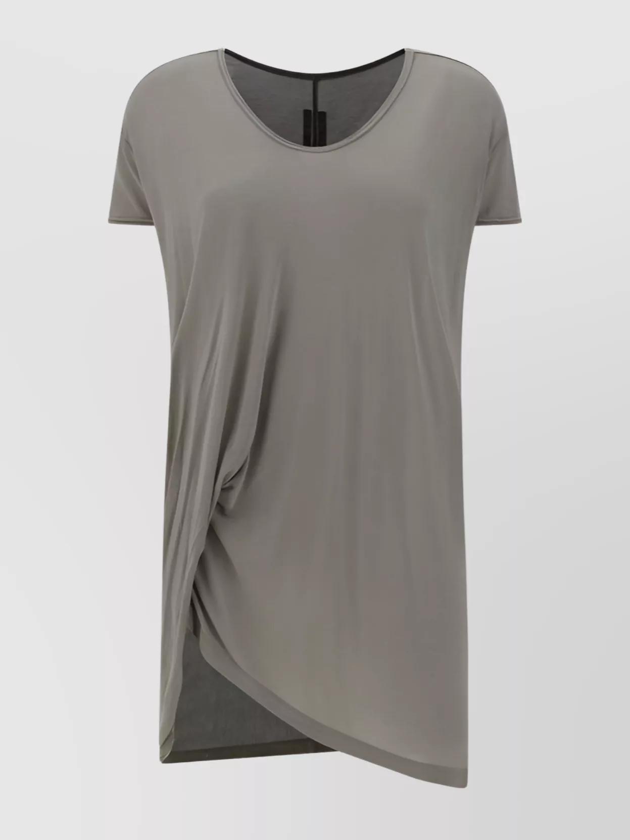 Shop Rick Owens Oversize Draped Asymmetrical Hem T-shirt