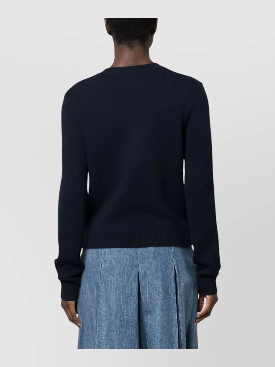 Lisa Yang Cashmere Fine-Knit Cropped Crew-Neck Sweater
