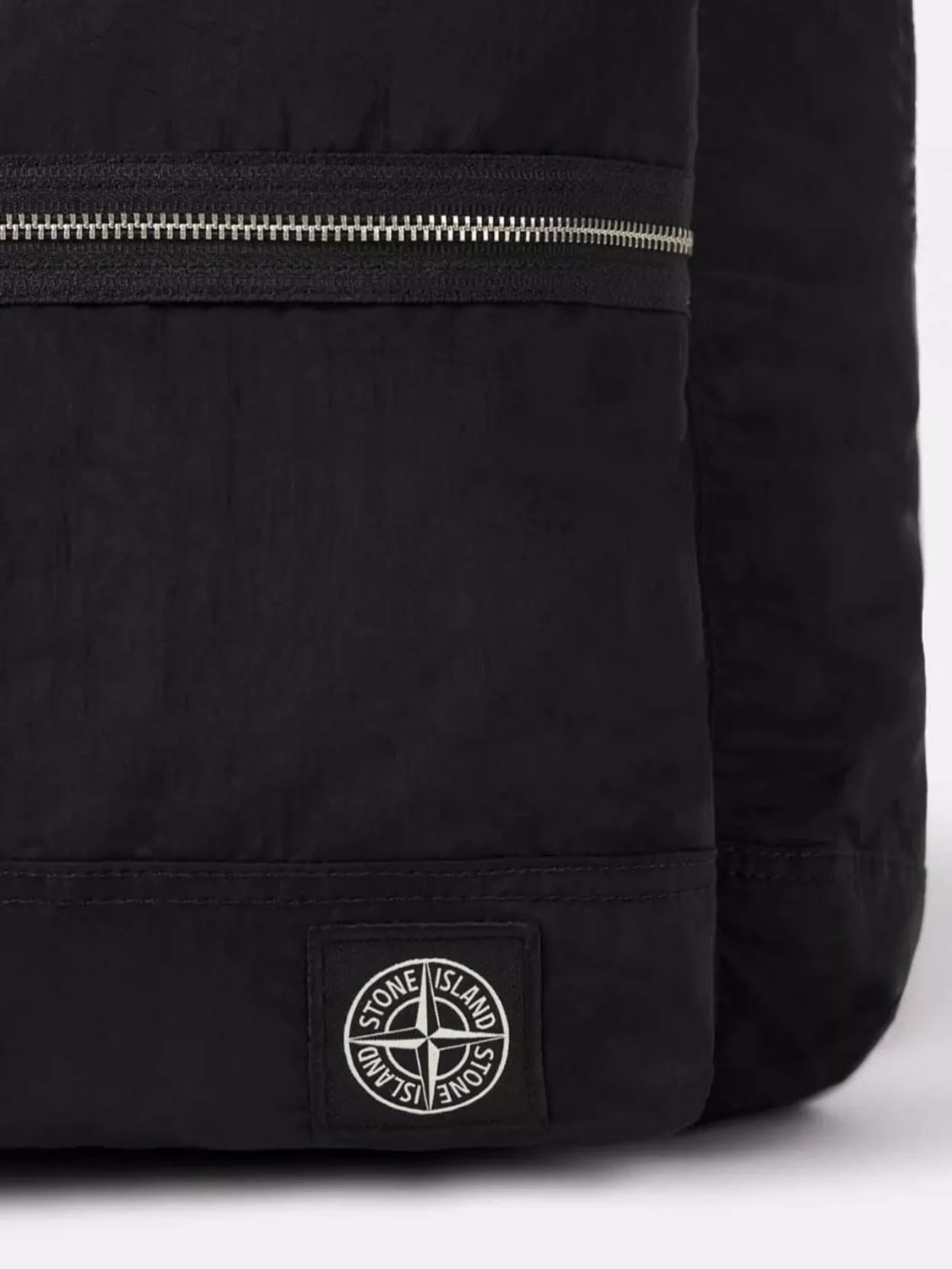 Stone Island Adjustable Strap Logo Backpack With Multiple Pockets
