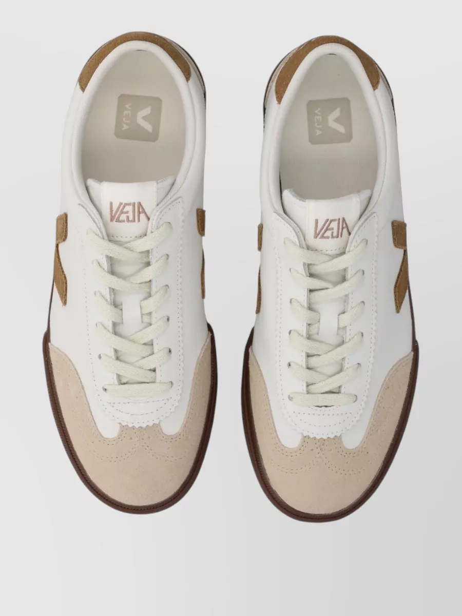 Veja Suede Accented Low-Top Sneakers