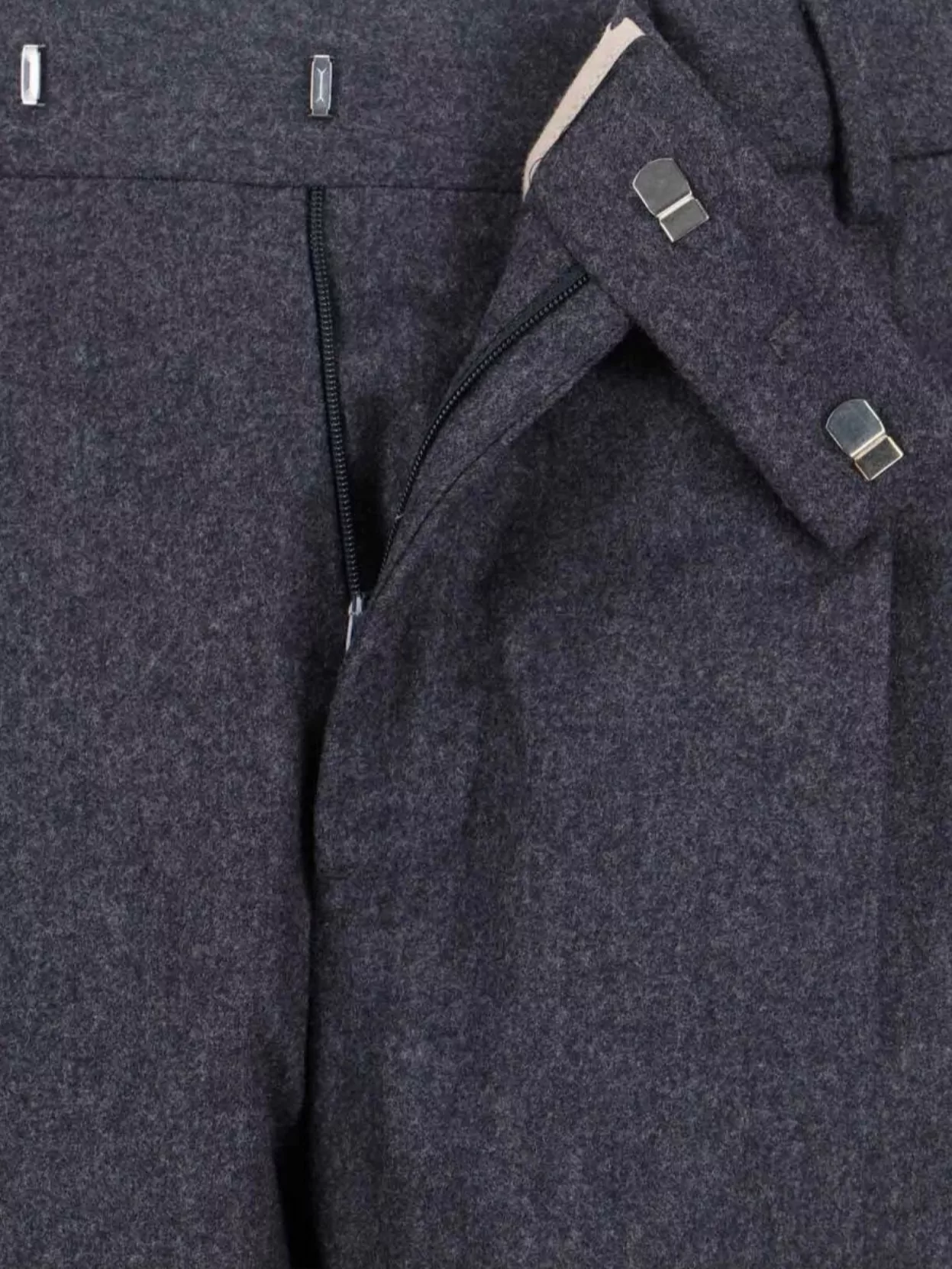 Pt Torino Straight Trousers With Belt Loops And Cuffed Hem