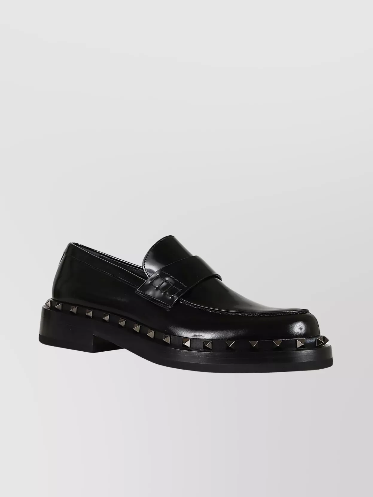 Shop Valentino Rockstud Loafer With Chunky Sole And Studded Detailing