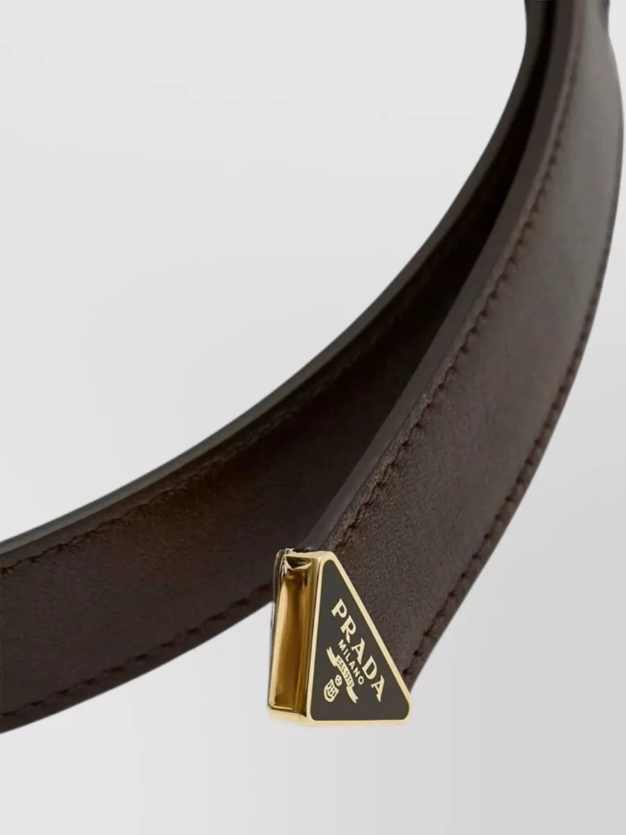 Prada Leather Slim Belt