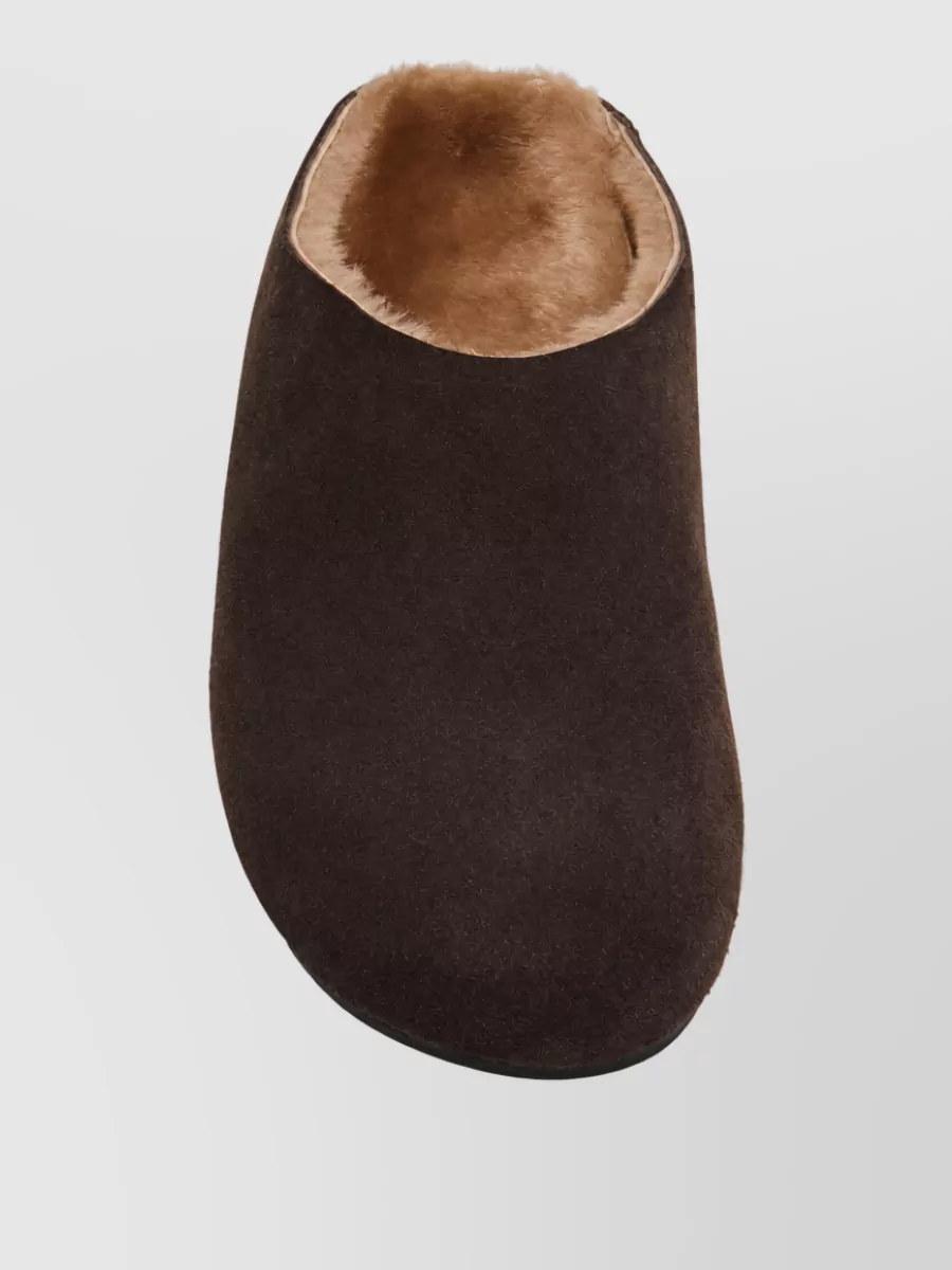 The Row Leather Hudson Slide Slippers