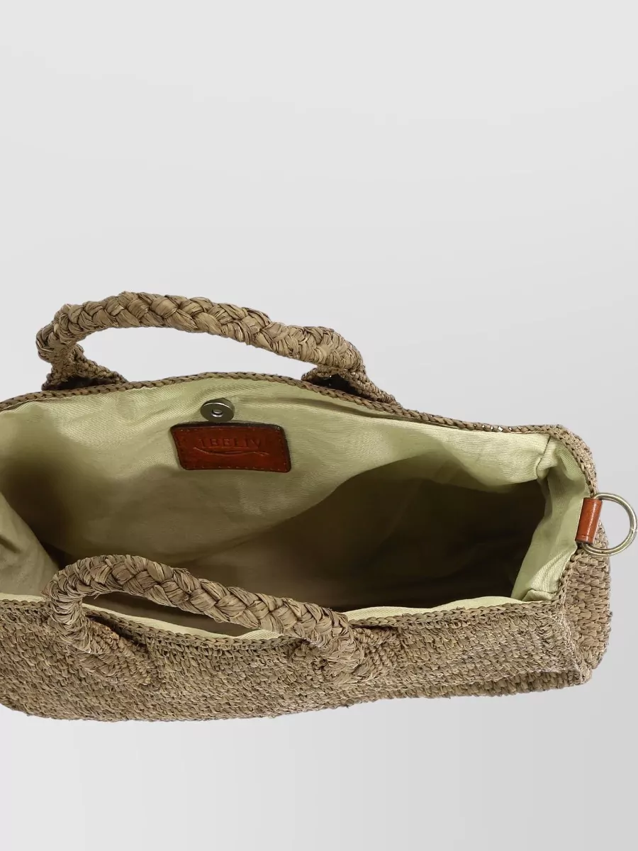 Ibeliv Raffia And Leather Crochet Cross-Body Bag