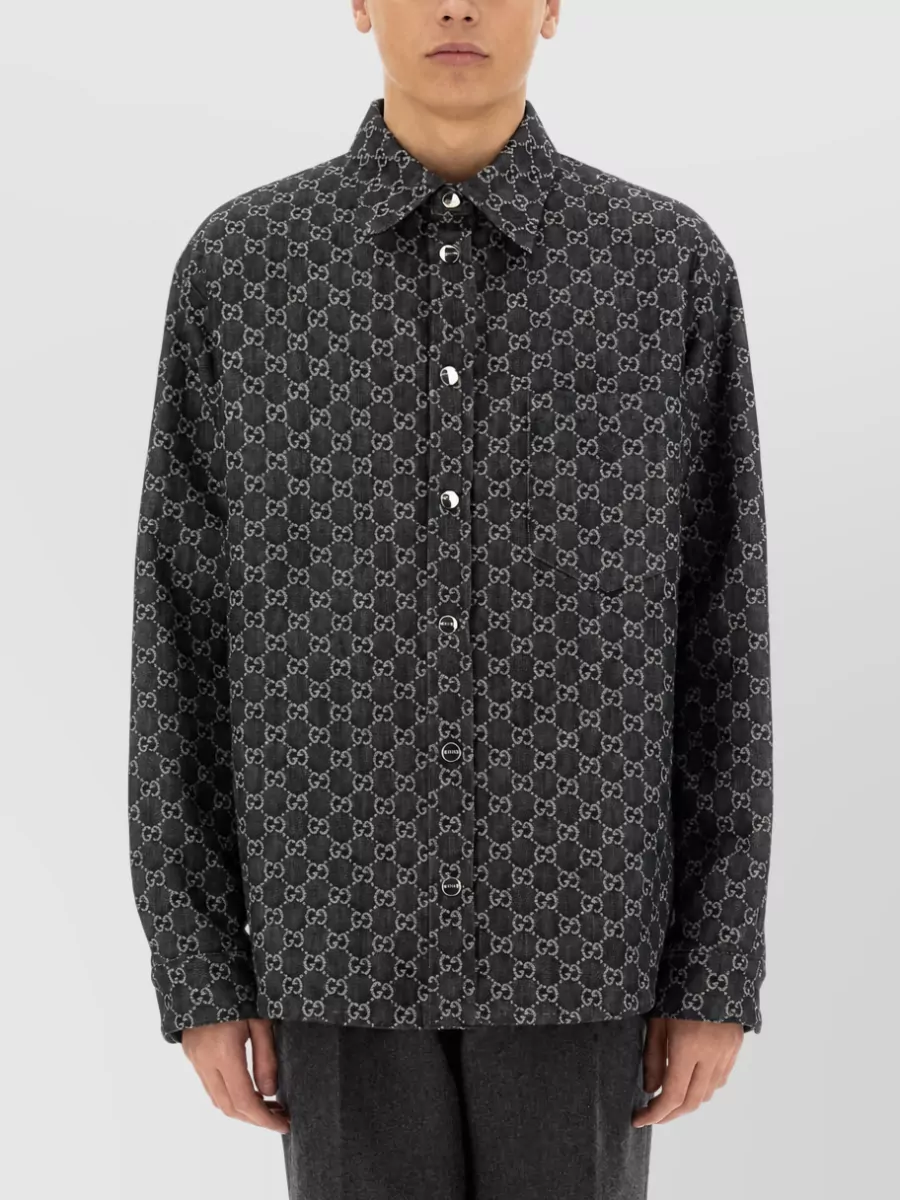 Gucci Reversible Wool And Denim Shirt Jacket