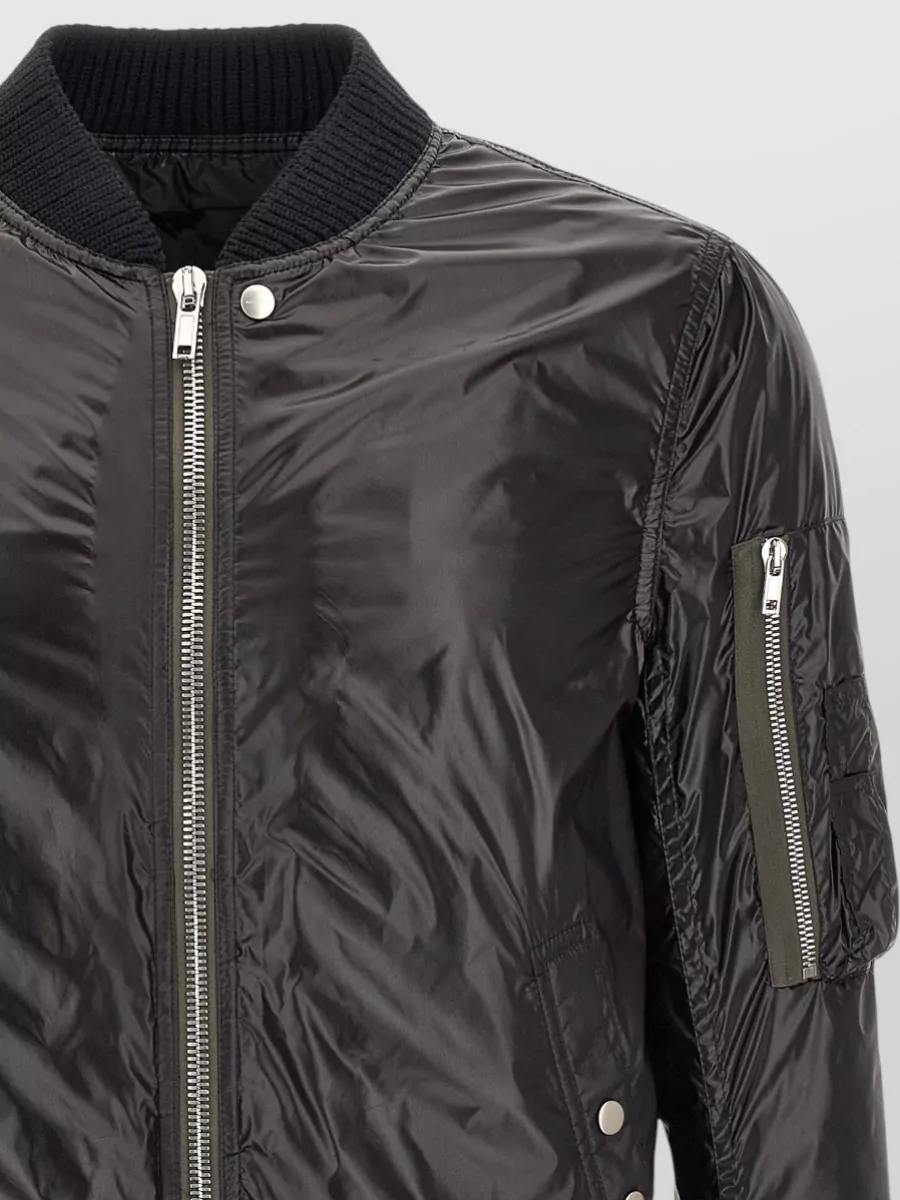 Rick Owens Nylon Ribbed Bomber Jacket