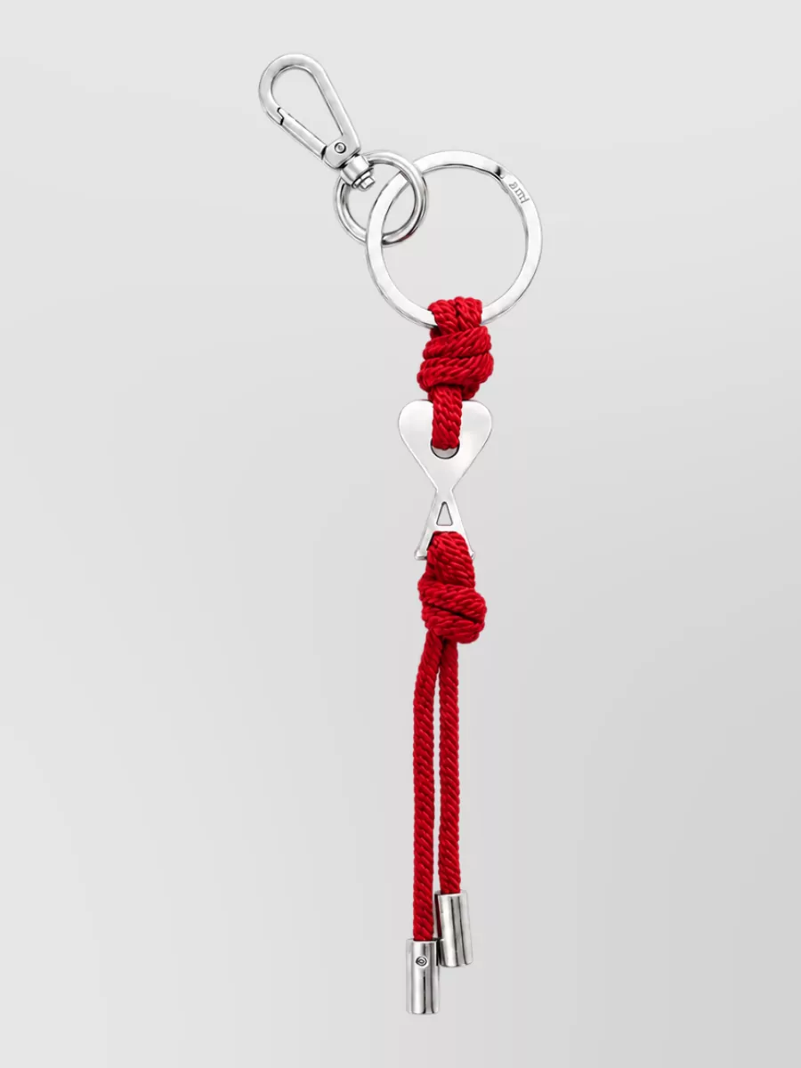 Ami Paris heart charm keyring