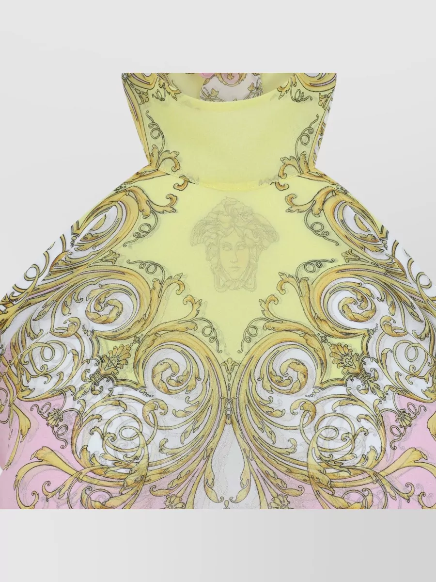 Versace Scarf Print Halterneck Top Back Tie