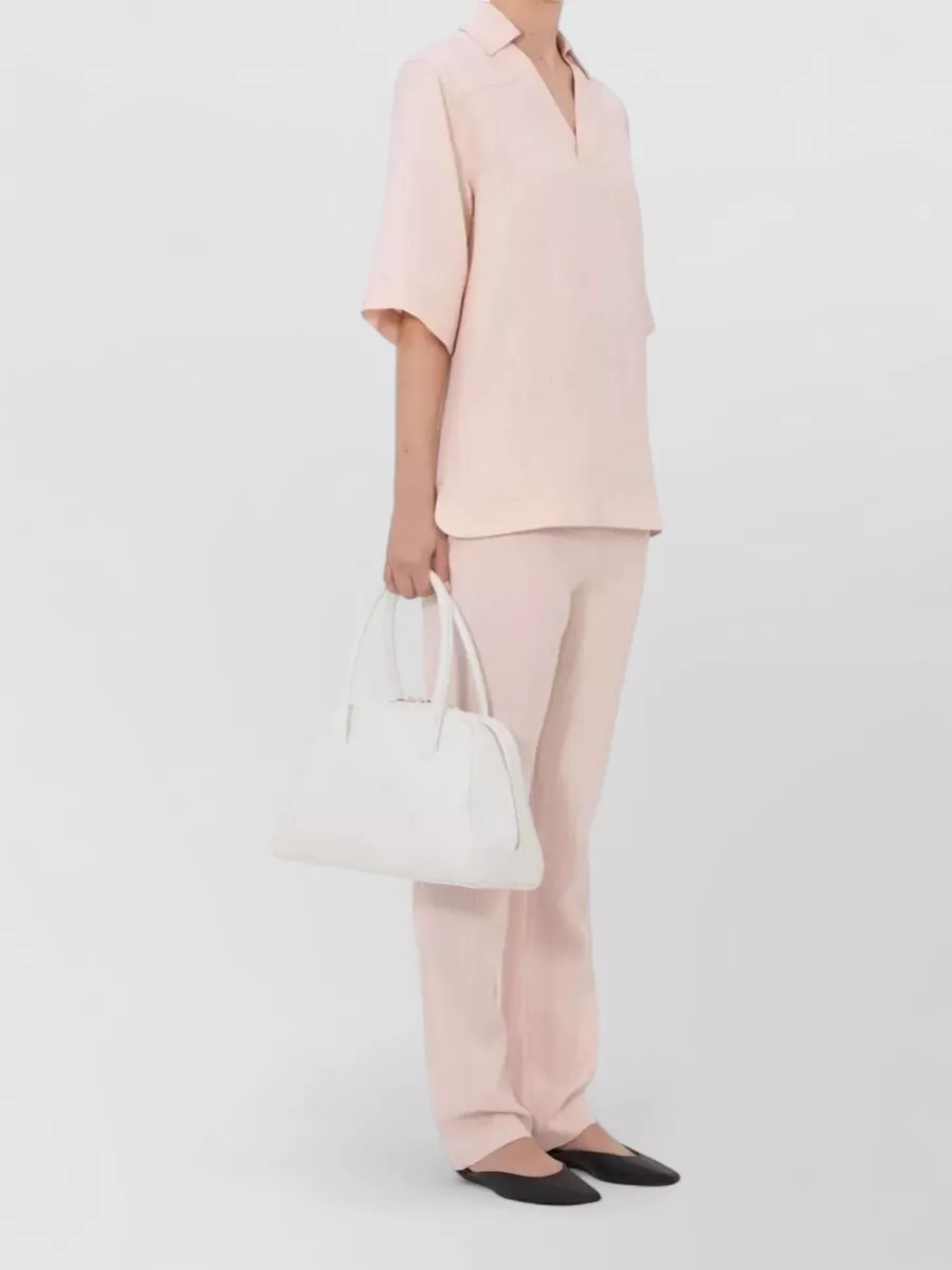 Loulou Studio Ermo Relaxed Textured Polo Shirt