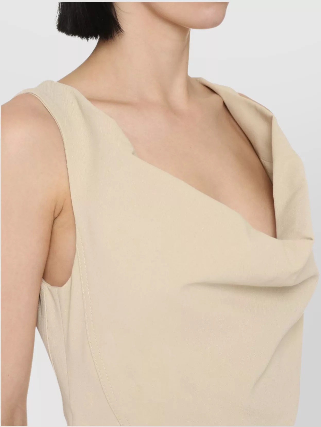 Bottega Veneta Cotton Midi-dress Asymmetric Hem