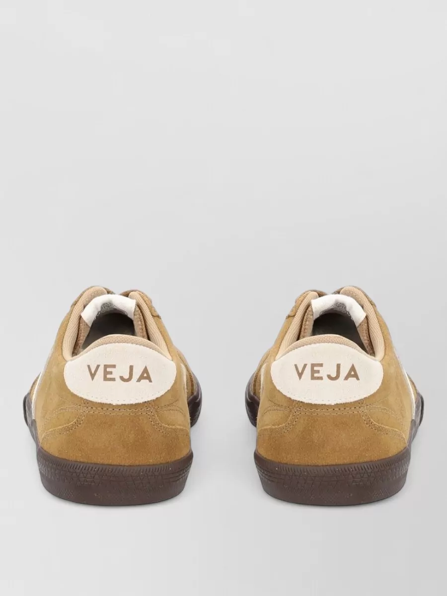 Veja Suede Sneakers With Rubber Sole And Round Toe