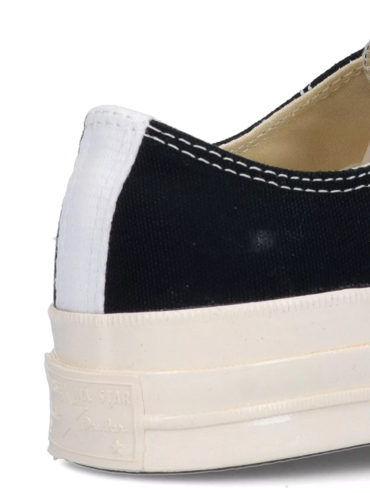 Comme Des Garçons Play Canvas Low Top Sneakers With Rubber Sole