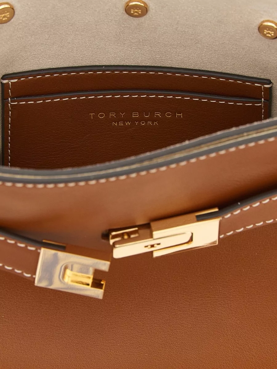 Tory Burch Lee Radziwill Petite Leather Clutch Bag