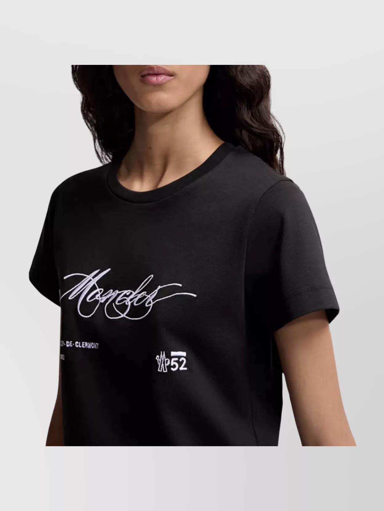 Moncler Embroidered Logo T-Shirt Cursive