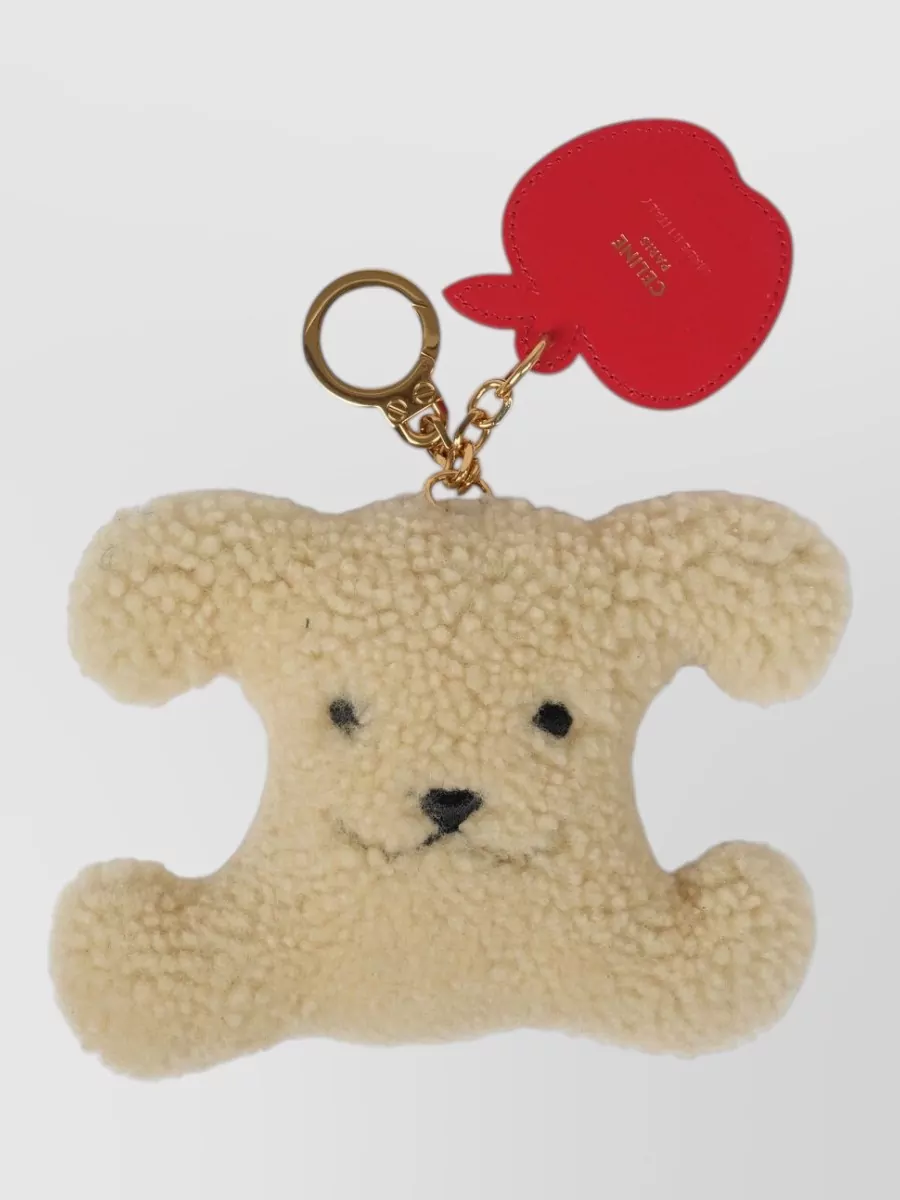 Celine shearling keychain