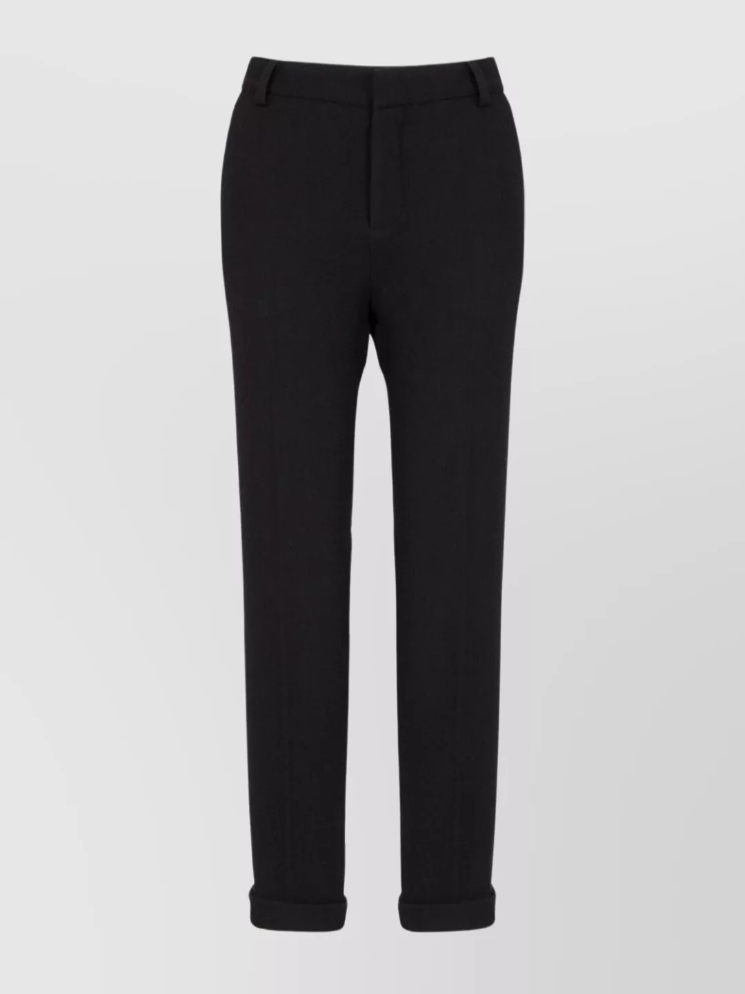 Shop Balmain Elevated High-waisted Tapered Leg Trousers In Black