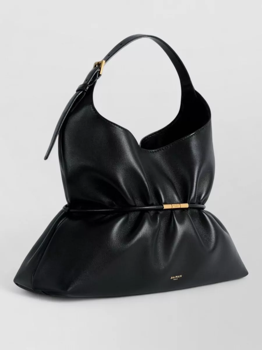 Balmain Medium Leather Shoulder Bag