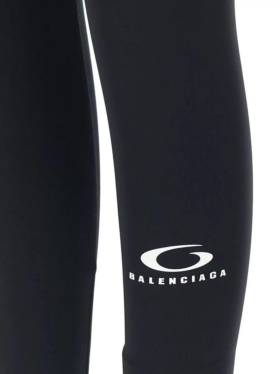 Balenciaga Logo-Print Technical Leggings