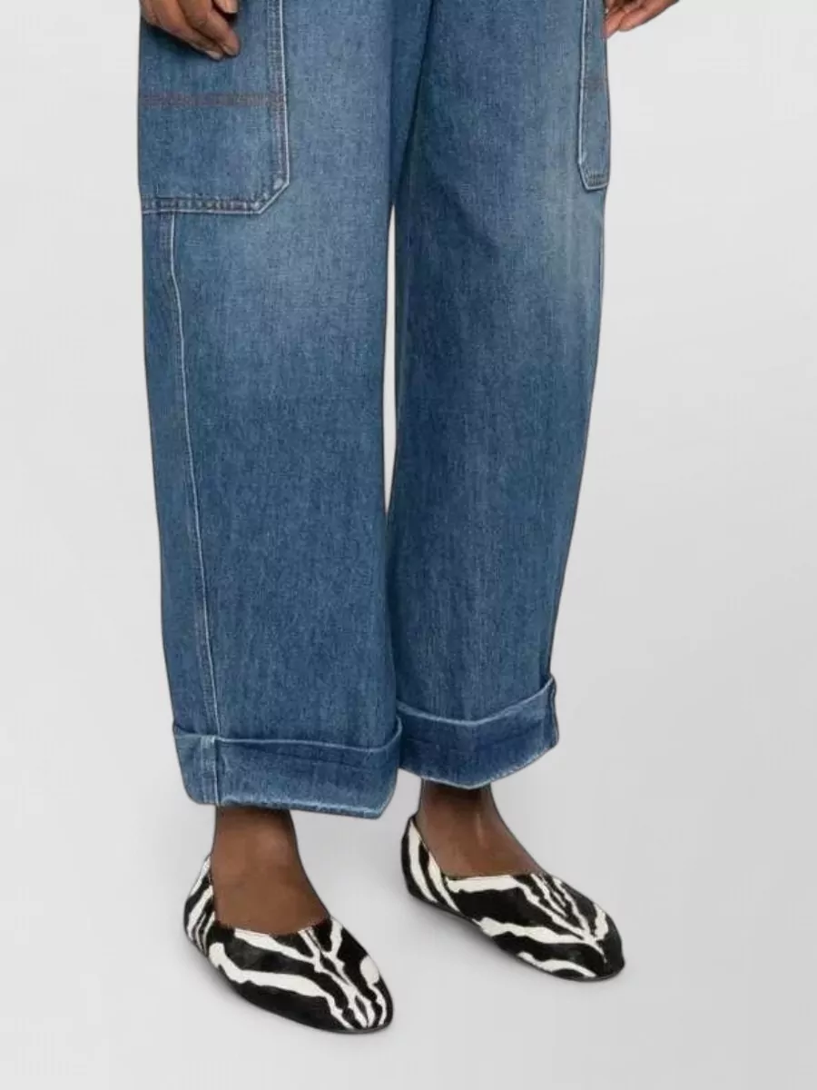 Givenchy Utility Denim Cocoon Trousers Wide Leg