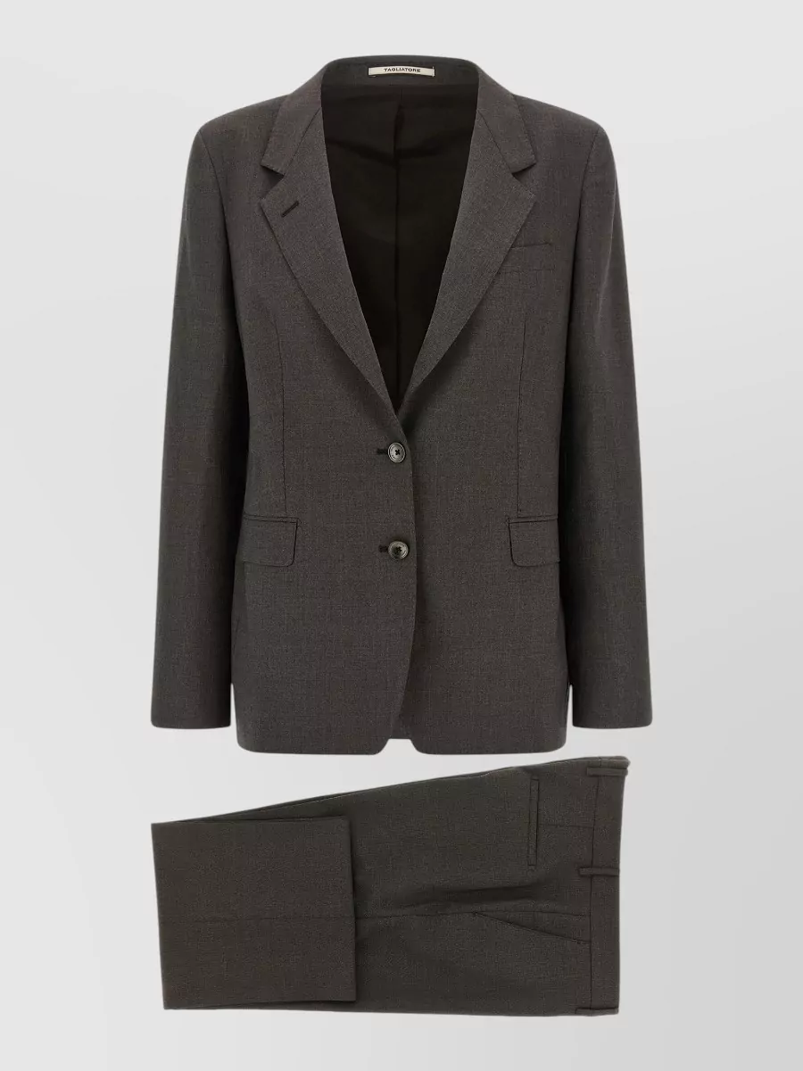 Tagliatore virgin wool single-breasted trouser suit