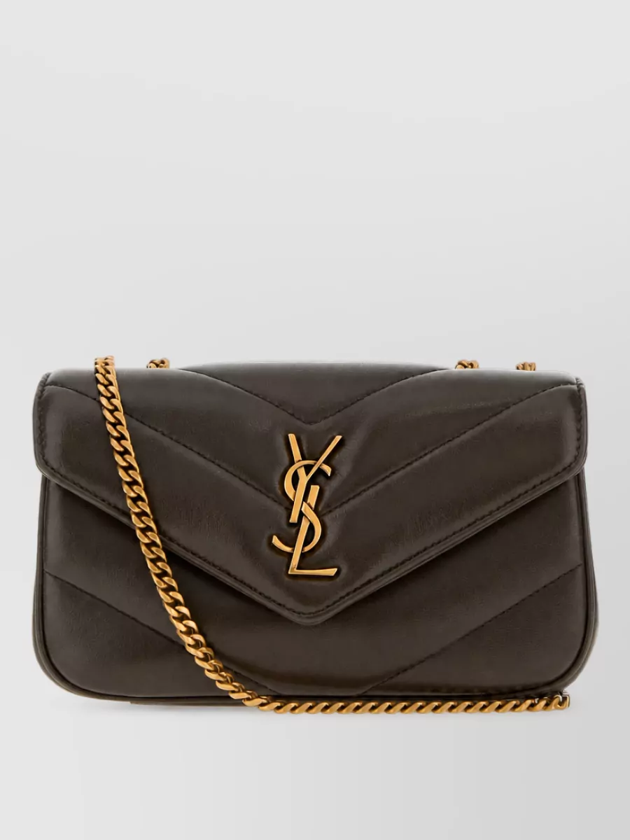 Saint Laurent loulou mini leather clutch bag
