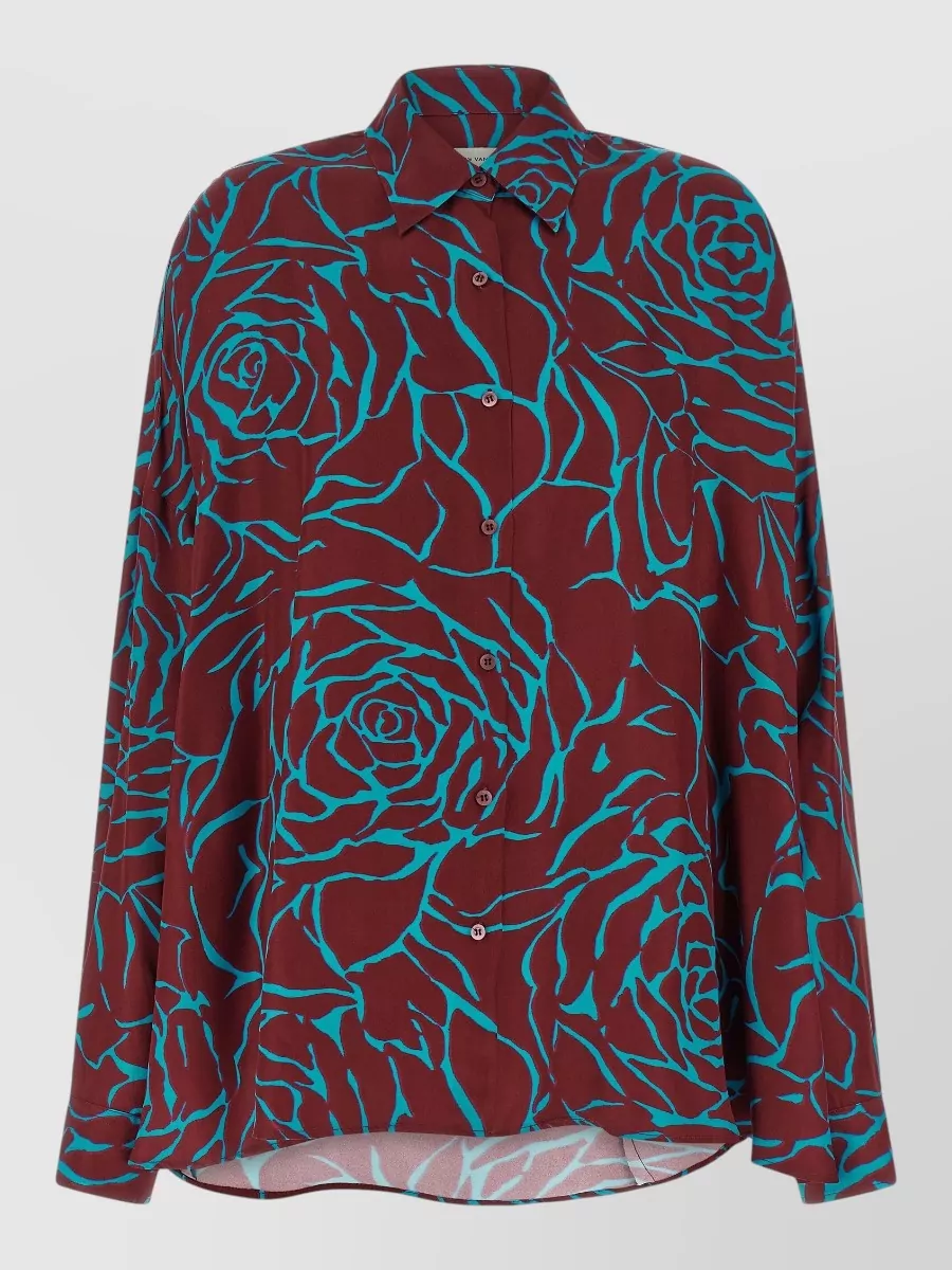 Dries Van Noten Floral-print long-sleeve shirt