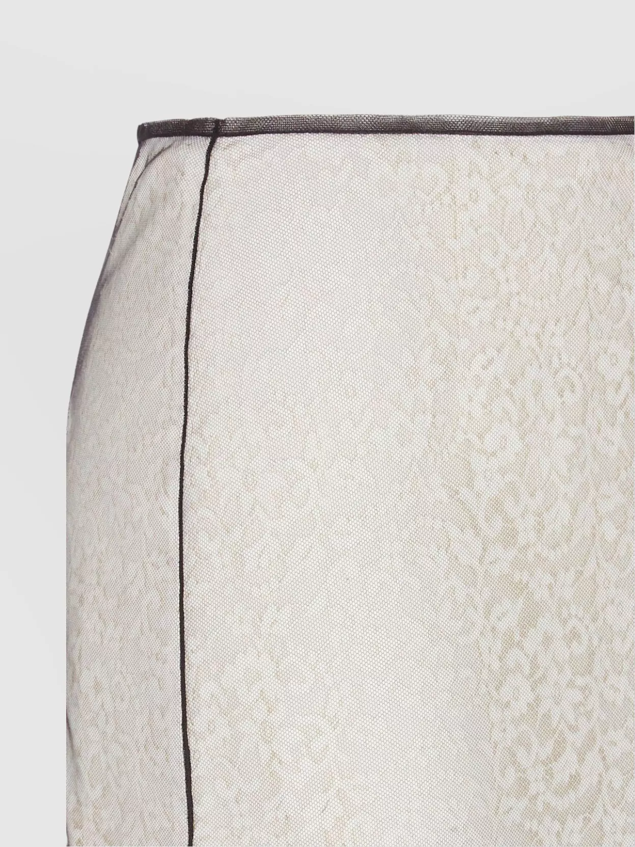 Fendi Floral Lace Midi Skirt With Tulle Overlay