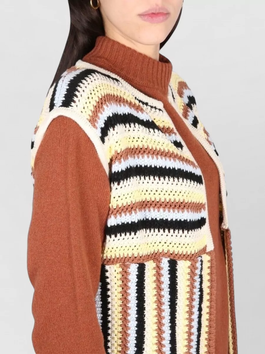 Alysi Striped Long Vest