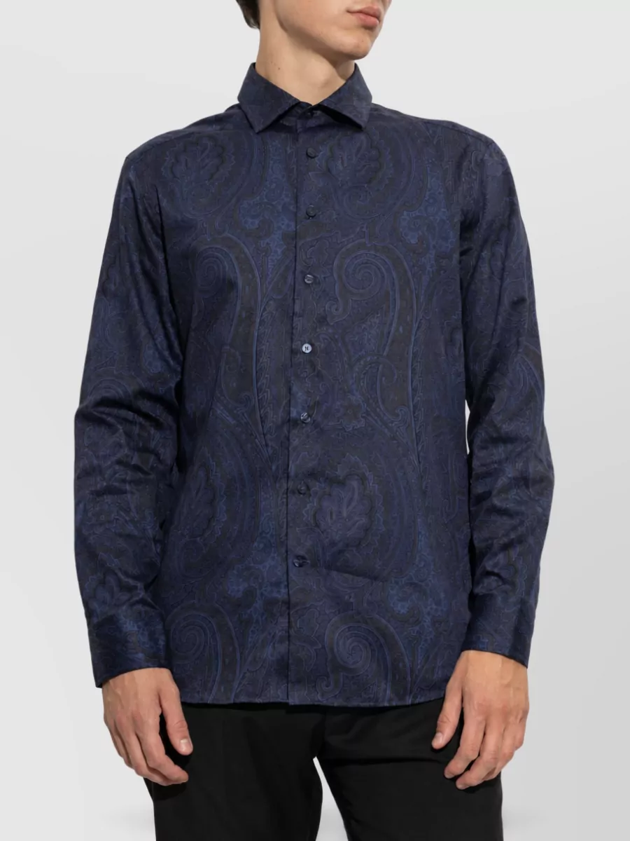 Etro Cotton Printed Long-Sleeve Shirt