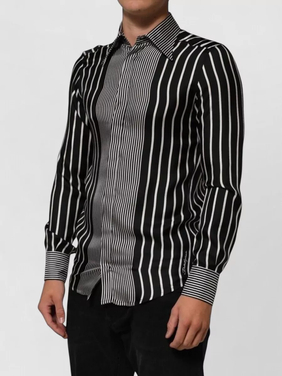 Dolce&Gabbana Silk Striped Dress Shirt