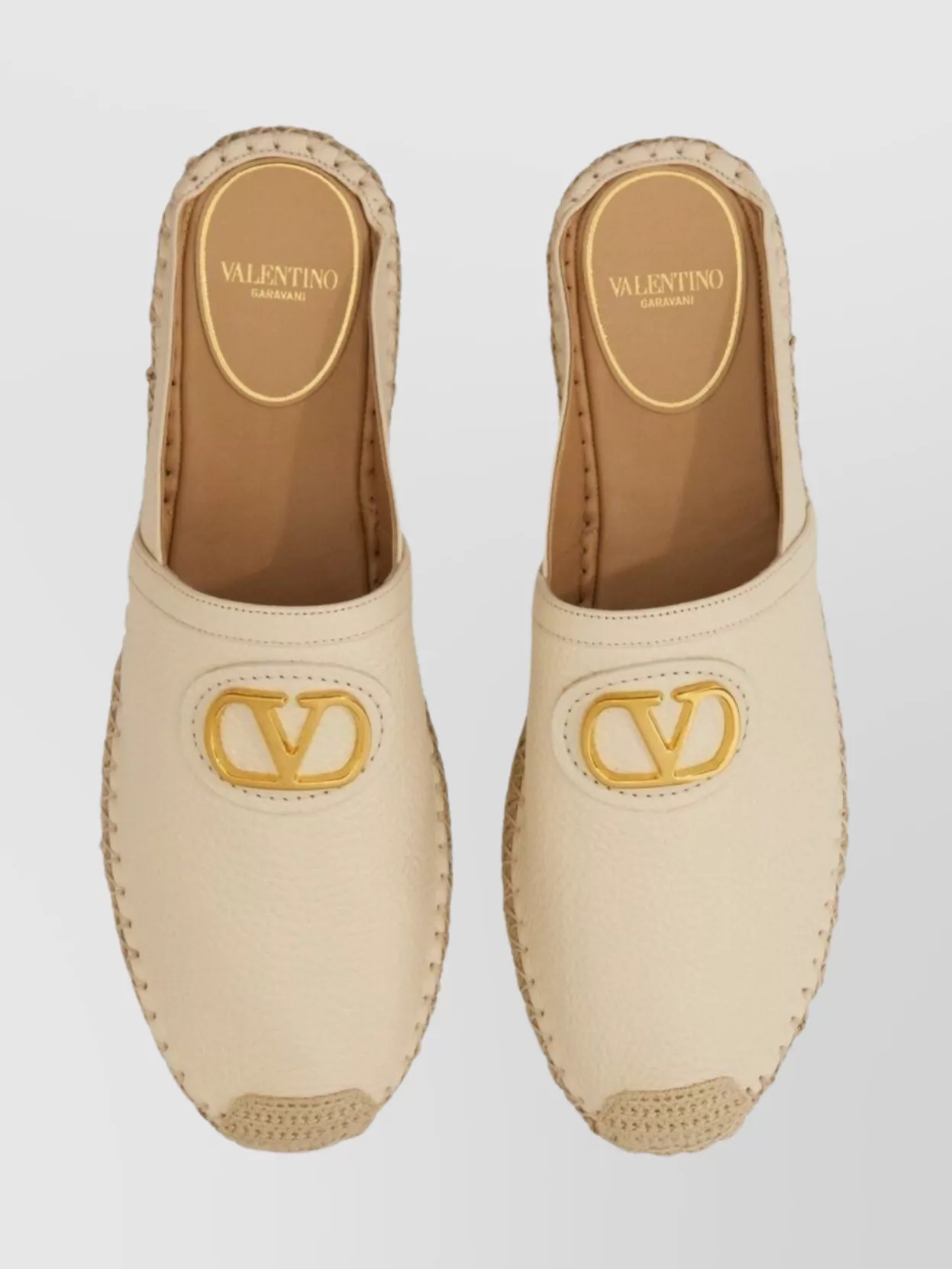 Valentino Round Toe Closed Back Espadrille Sole Mule