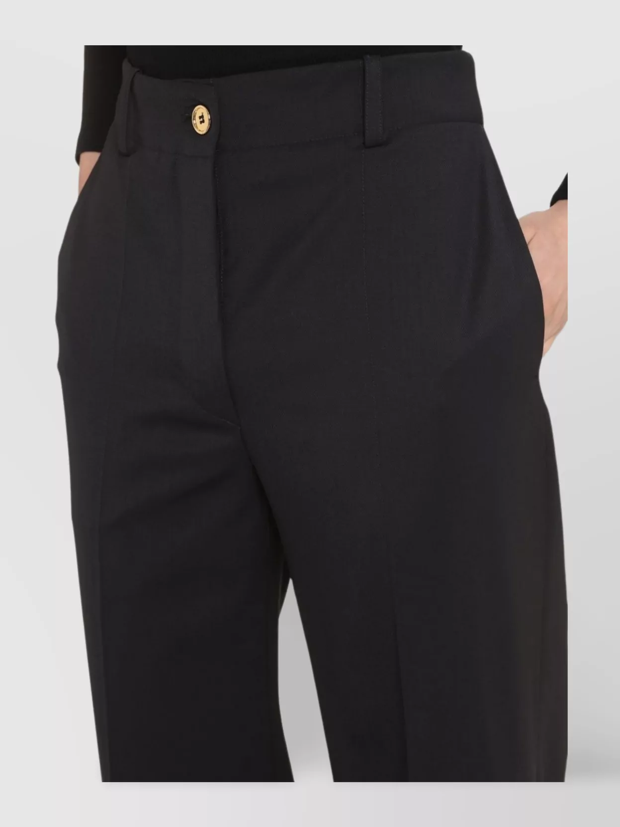 Patou Wide-leg High Waist Wool Trousers